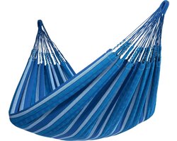 Hangmat Tweepersoons 'Chill' Calm (Blauw) | Bijpasende opbergtas | 180 KG | Handgemaakt in Colombia | 1% For The Planet | Tropilex