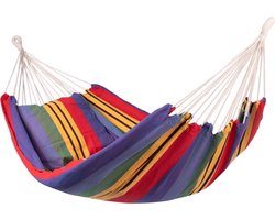 Hangmat Tweepersoons 'Ibiza' Double - Veelkleurig - 350 CM - 180 KG - Opbergtas incl. - 123 Hammock