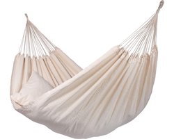 Hangmat Tweepersoons 'Organic' Natura (Wit / Ecru) | Bijpasende opbergtas | 180 KG | Handgemaakt in Brazilië | 1% For The Planet | Tropilex
