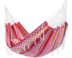 Hangmat Tweepersoons 'Tobago' Cali (Roze) | Bijpasende opbergtas | 180 KG | 1% For The Planet | Tropilex