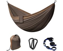 Hangmat voor 2 personen - 300 x 200 cm - Ultralicht en Draagbaar - Maximaal 300 kg Laadvermogen - Geschikt voor Outdoor, Camping, Tuin en Strand - Inclusief Karabijnhaken en Opbergzak