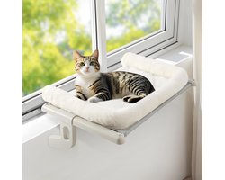 Hangmat voor katten - Raam- en vensterbankkussen, balkonbed voor katten, geschikt voor 18 kg, 63 x 38 cm, ideaal voor loungen en rusten
