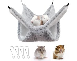 Hangmat voor ratten, dubbellaags fleece, warme en zachte hangmat voor cavia's.