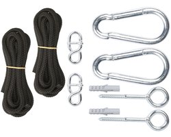 Hangmatbevestiging 'Complete' Black | Verstelbaar | Universeel | 200 KG | 600 CM | Metaal | 1% For The Planet | Tropilex