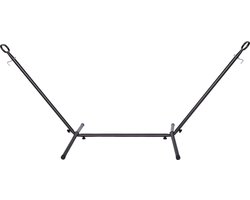 Hangmatstandaard Eénpersoons 'Space Saver' - Zwart - 295 CM - 120 KG - Opbergtas incl. - 123 Hammock
