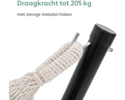 Hangmatstandaard voor buiten - inklapbaar en stevig - zwart - metaal