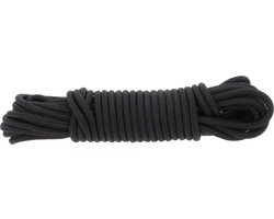 Hangmattouw - Set 2 x 5 Meter - zeer sterk - zwart - breekkracht van meer dan 600kg