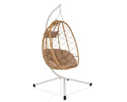 Hangstoel COCOVA Outdoor met frame wit/beige hjh LIVING