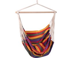 Hangstoel Eénpersoons 'Ferro' Single - Veelkleurig - 120 KG - Opbergtas incl. - 123 Hammock