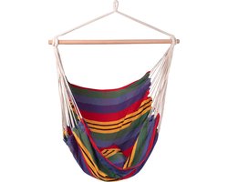 Hangstoel Eénpersoons 'Ibiza' Single - Veelkleurig - 120 KG - Opbergtas incl. - 123 Hammock