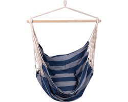 Hangstoel Eénpersoons 'Lobos' Single - Blauw - 120 KG - Opbergtas incl. - 123 Hammock