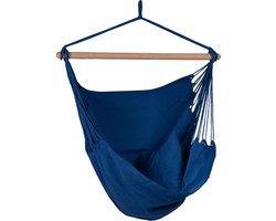 Hangstoel Eénpersoons 'Organic' Blue (Blauw) | Bijpasende opbergtas | 120 KG | Handgemaakt in Brazilië | 1% For The Planet | Tropilex