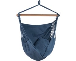 Hangstoel Eénpersoons 'Organic' Jeans (Blauw) | Bijpasende opbergtas | 120 KG | Handgemaakt in Brazilië | 1% For The Planet | Tropilex