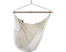 Hangstoel Eénpersoons 'Organic' Natura (Wit / Ecru) | Bijpasende opbergtas | 120 KG | Handgemaakt in Brazilië | 1% For The Planet | Tropilex