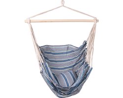 Hangstoel Eénpersoons 'Rustic' Single - Blauw - 120 KG - Opbergtas incl. - 123 Hammock