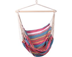 Hangstoel Eénpersoons 'Salvora' Single - Roze - 120 KG - Opbergtas incl. - 123 Hammock