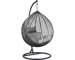 Hangstoel - Ei stoel - met frame - grijs - tot 125 kg