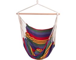 Hangstoel Enkel - Schommelstoel Zomer - Ontspannen Buiten - Kleurrijk Design - Single - Multicolor