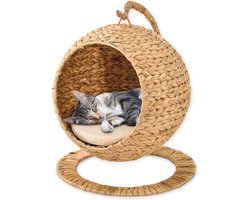 Hangstoel met Kattengrot van Waterhyacint - Decoratieve Zachte Stoel voor Binnen en Buiten