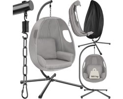 Hangstoel met Kussen en Rugkussen - Schommelstoel voor Binnen en Buiten - Maximale Draagkracht tot 160kg