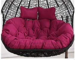 Hangstoel met kussen - Schommelstoel Ei stoel - Ontspannen in de tuin - Waterdicht polyester - Voor 3 personen - Koningsblauw