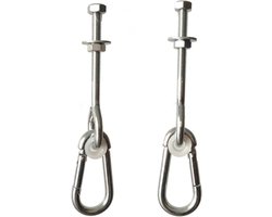 Hangstoel set - Schommelstoel buiten - Buiten ontspannen - 300 kg capaciteit - 2 stuks haken - Meerdere kleuren