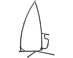 Hangstoel Standaard met Voetstuk - voor Hangstoelen - X-Type - Zonder Stoel - Hangstoelbeugel - voor Hangschommel, Schommelstoelen, Tuinmeubelen, Egg Chair - tot 120 kg - Zwart