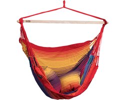Hangstoel Tweepersoons 'Refresh' Rainbow (Veelkleurig) | Bijpasende opbergtas | 200 KG | Handgemaakt in Colombia | 1% For The Planet | Tropilex
