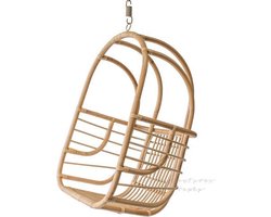 Hangstoelen - hangstoel The Vibe licht rotan - draagkracht 200 kg. - ergonomisch - geschikt voor lange mensen - gebruik binnenshuis - natuurlijk rotan