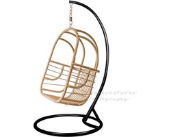 Hangstoelen | Stoelen | Hangstoel Licht Rotan The Vibe | Standaard Zwart