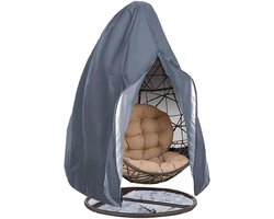 Hangstoelhoes - Hangende Ei-stoel beschermhoes met ritssluiting, Waterdichte Hangstoelhoes voor Buiten (230 * 200CM, Grijs)