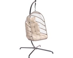 Hangstoelset 'Egg' Grey (Grijs) | 1% For The Planet | Tropilex