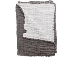 Hannelin sprei charcoal/white 260 x 260 cm