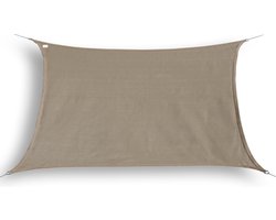 hanSe® Schaduwdoek Rechthoek Waterafstotend 2x4 m Zonnedoek Taupe