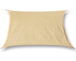 hanSe® Schaduwdoek Rechthoek Waterafstotend 3x4 m Zonnedoek Zand