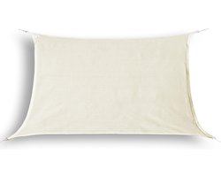 hanSe® - Schaduwdoek/zonnedoek - Rechthoek 3x5 m - Waterdoorlatend - Creme