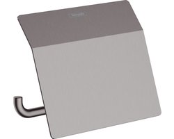 hansgrohe AddStoris closetrolhouder met klep Brushed Black Chrome