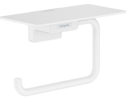 Hansgrohe Addstoris closetrolhouder met planchet mat wit