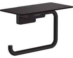 hansgrohe AddStoris closetrolhouder met planchet mat zwart