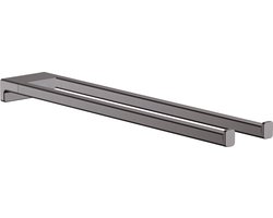 Hansgrohe Addstoris handdoekhouder 2-lids brushed black chroom