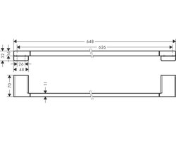 Hansgrohe Addstoris handdoekhouder wand 65cm brushed black chroom