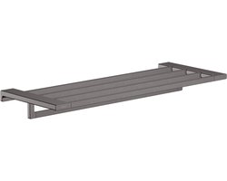 Hansgrohe AddStoris - Handdoekrek met handdoekhouder, lengte 65 cm, geborsteld zwart chroom 41751340