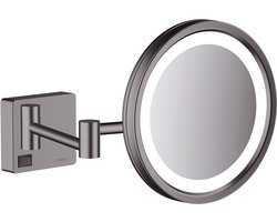 Hansgrohe Addstoris make-up spiegel led 1x vergr. brushed black chroom