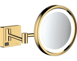 Hansgrohe Addstoris make-up spiegel led 3x vergr. polished gold optic