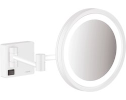 Hansgrohe Addstoris make-up spiegel led 3x vergroting mat wit