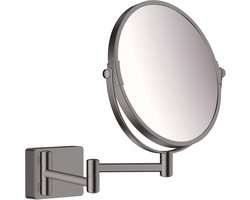 Hansgrohe AddStoris - Make-up spiegel wandmontage, geborsteld zwart chroom 41791340