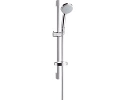 hansgrohe Croma 100 doucheset Vario met glijstang 65 cm en Unica'C zeepschaal chroom