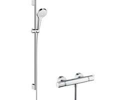 hansgrohe Croma S Vario Renovatieset 65 cm - Comfort - Ecostat thermostaat - Select-knop bediening - Chroom
