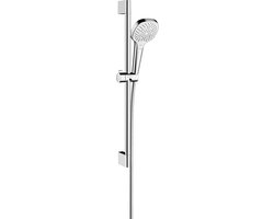Hansgrohe Croma Select E Multi glijstangset met Croma Select E Multi handdouche EcoSmart 65cm met Isiflex`B doucheslang 160cm wit/chroom