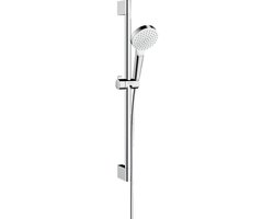 hansgrohe Crometta doucheset 1jet EcoSmart met Unica'Croma glijstang 65 cm wit/chroom